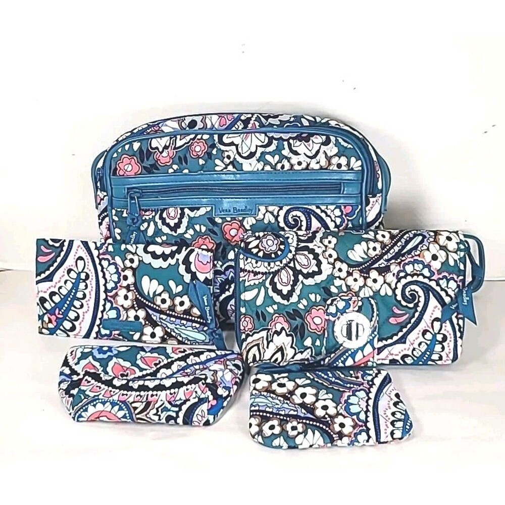 Vera Bradley Haymarket Paisley Jewel 6pc Set EUC